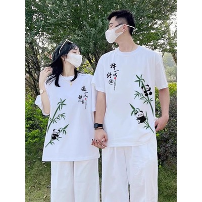 特大码300斤新中式国风纯棉短袖