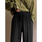 裤 男垂坠感高级感直筒宽松休闲西装 子2 300斤慵懒风黑色西裤 特大码