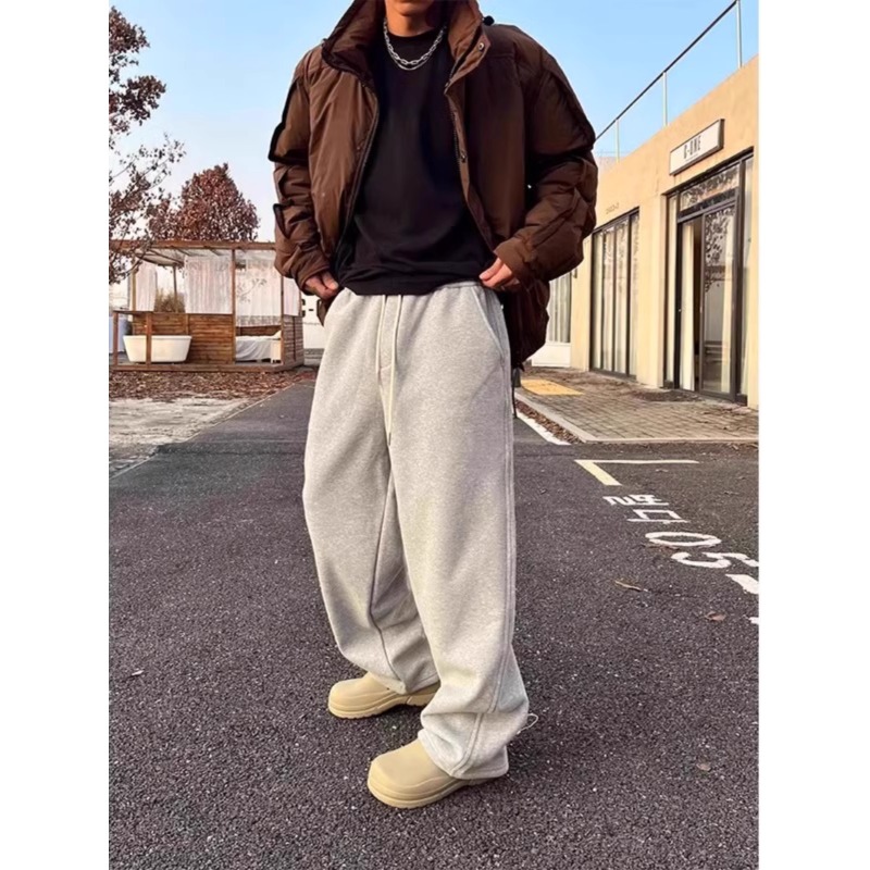 特大码300斤重磅卫裤男春秋