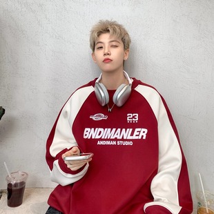 美式 特大码 2025新款 春秋季 高街重磅痞帅机车服外套2 300斤卫衣男款