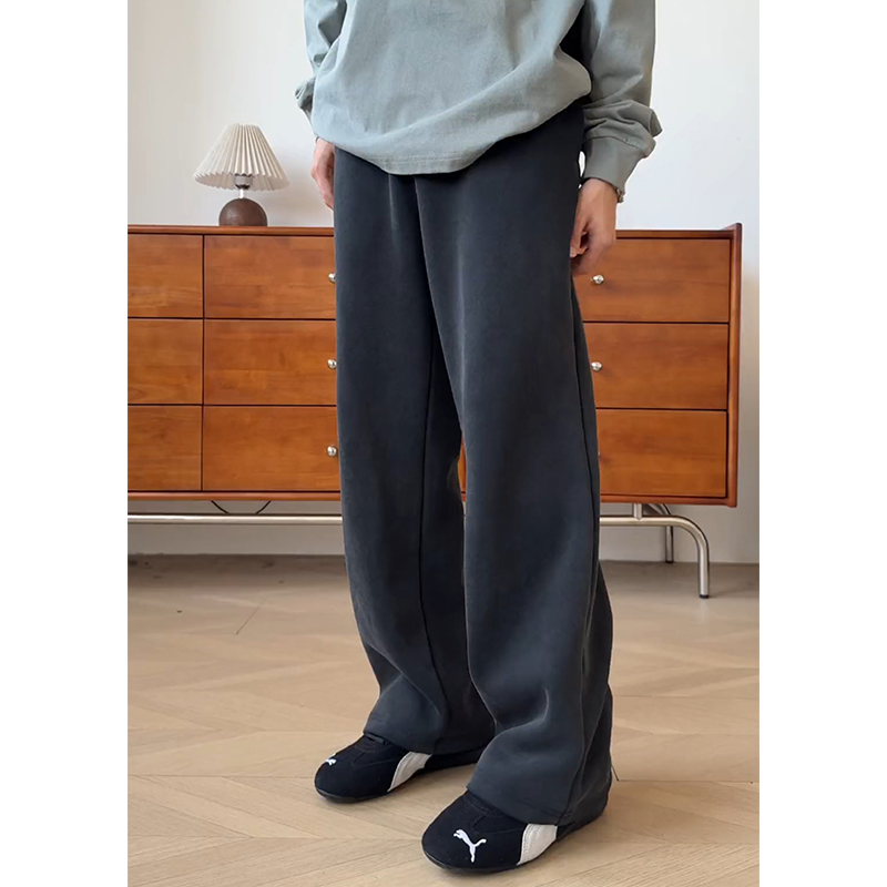 特大码300斤重磅垂感直筒卫裤