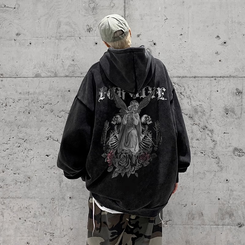 特大码300斤麂皮绒卫衣男春秋