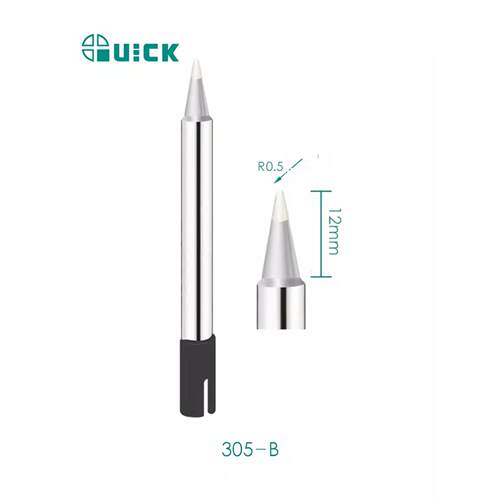 正品QUICK快克303D无铅焊台烙铁头305-0.8B 305-B 305-2B圆头焊咀