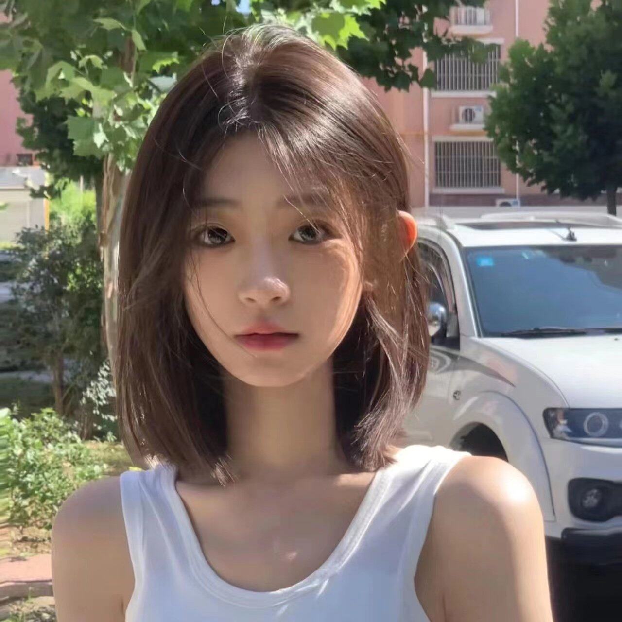纤韵佳人中分刘海假发女短发学生网红少女波波头自然仿真全头套式