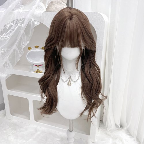 纤韵佳人假发女60cm长卷发大波浪日常Lolita冷棕色减龄可爱全头套