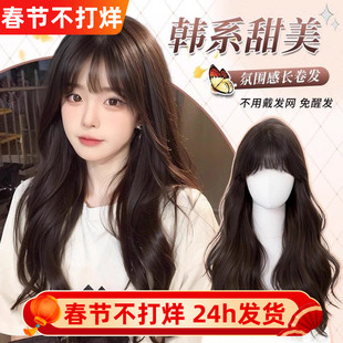 不用戴发网的假发全头套女自然蓬松增发量日常整顶大波浪卷发头套
