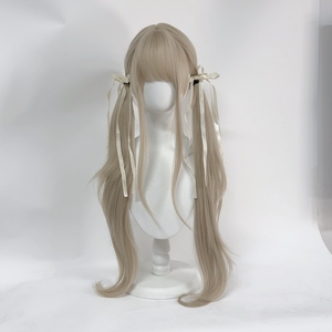 纤韵佳人假发女长卷发85cm白金Lolita自然齐刘海全头套jk少萝同款