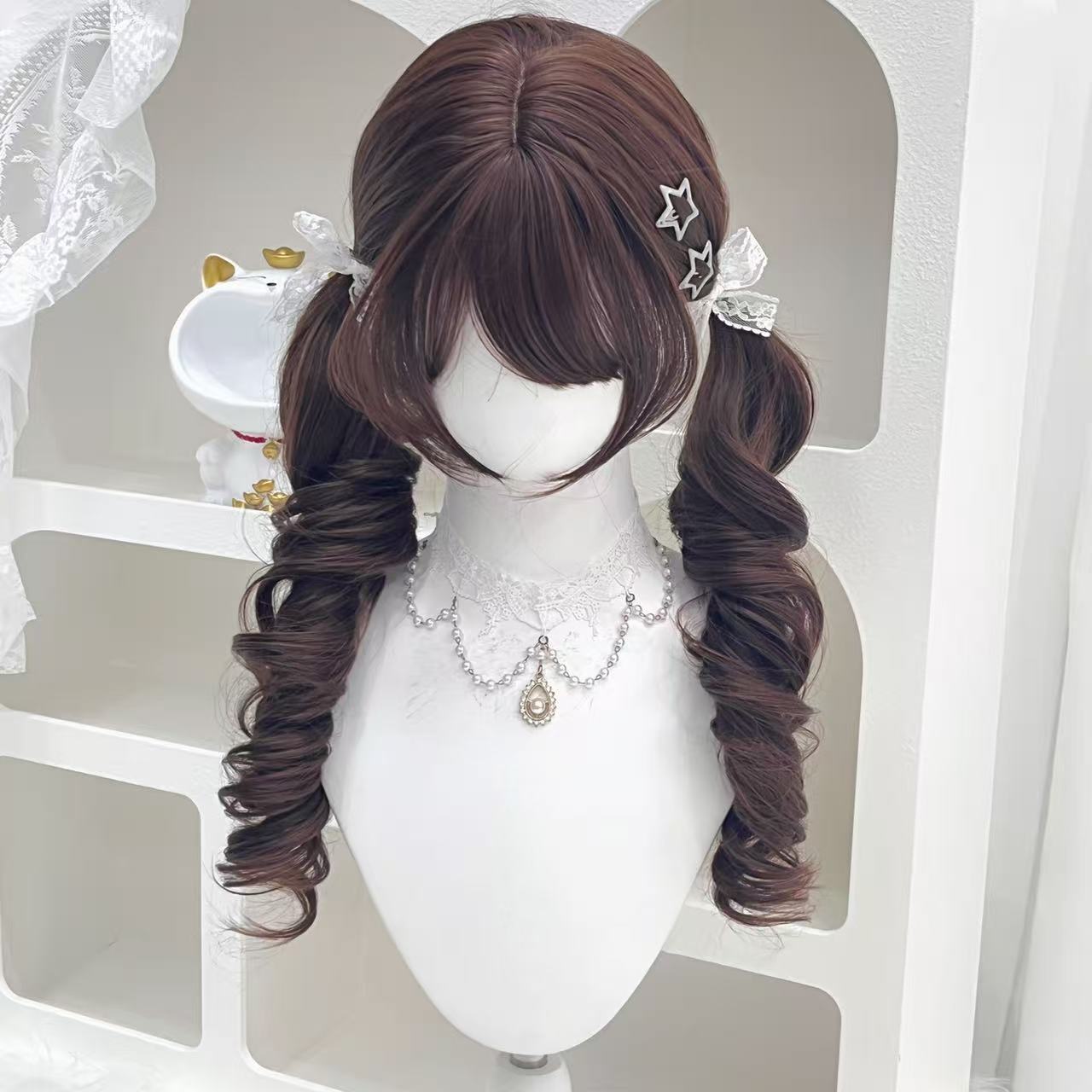 【小熊饼干】纤韵佳人假发女65cm日系Lolita罗马卷长卷发全头套