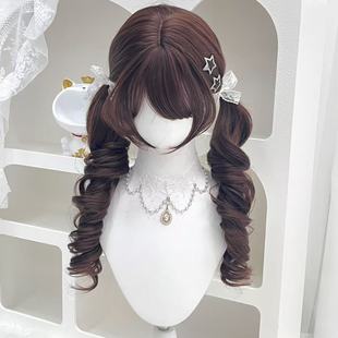 纤韵佳人假发女65cm日系Lolita罗马卷长卷发全头套 小熊饼干