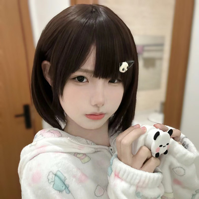 纤韵佳人假发女短发网红lolita齐刘海逼真头皮甜美日韩自然全头套