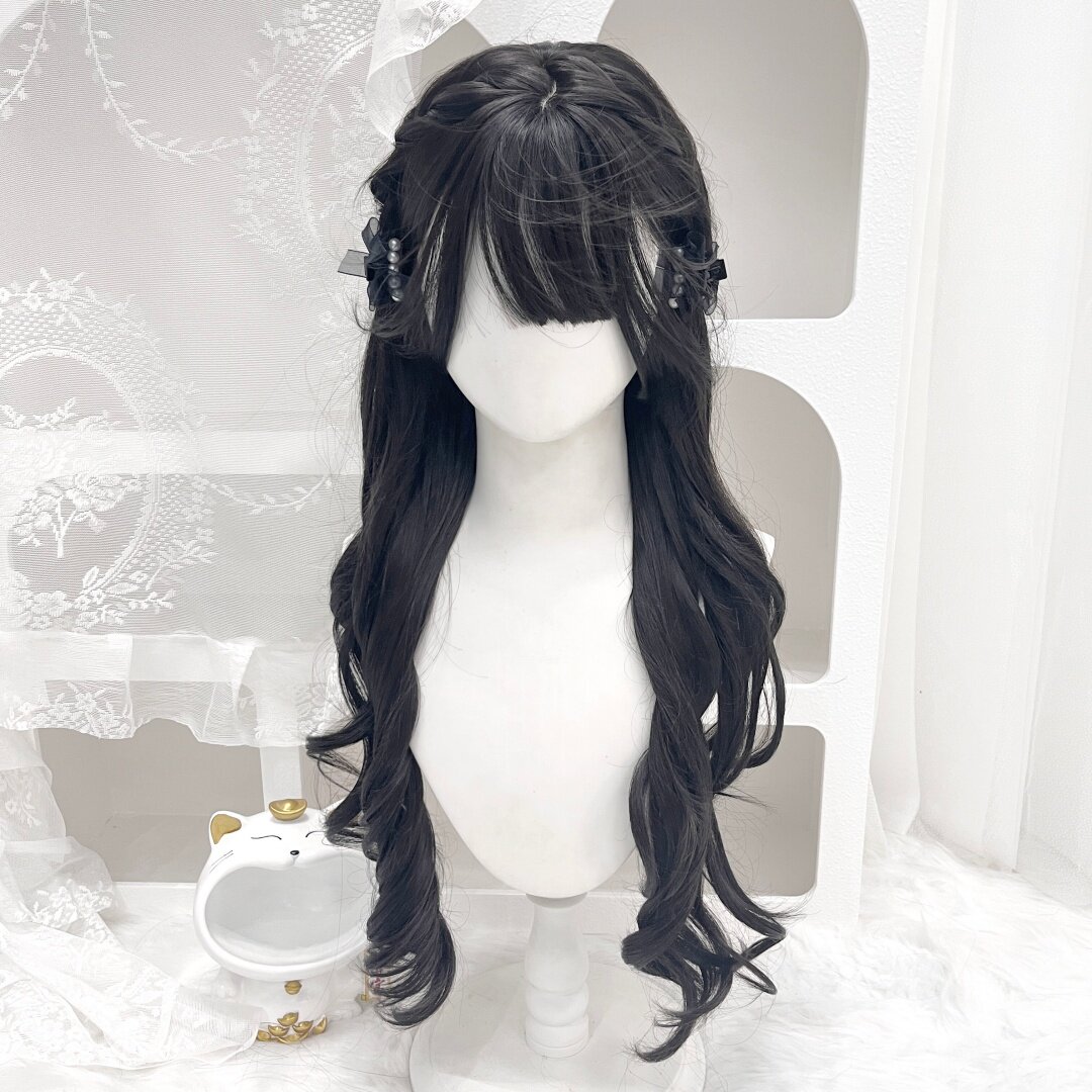【甜美辫发型全部扎好】纤韵佳人假发女黑棕色80cm卷发手工限量