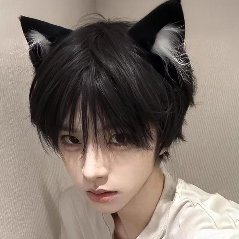 纤韵佳人假发男短发dk男女万用cos假毛仿真帅气少年感全头套