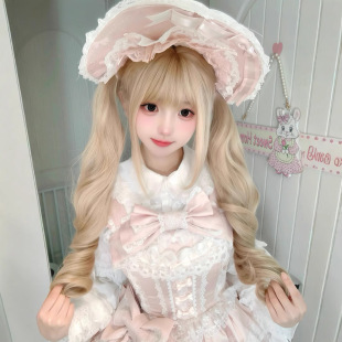 纤韵佳人假发女长发Lolita80cm白金色长卷发加长款少萝女款全头套