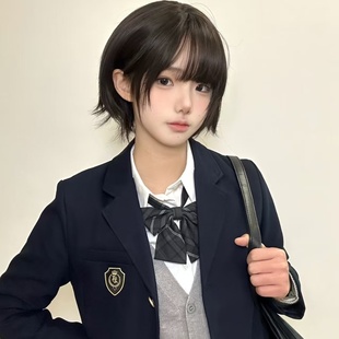 纤韵佳人假发全头套层次短发hanni同款甜美少女感bobo头整顶假发