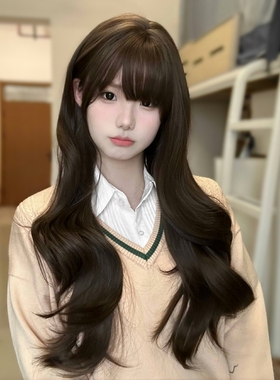 纤韵佳人假发女长发网红冷棕色日常lolita大波浪jk长卷发全头套