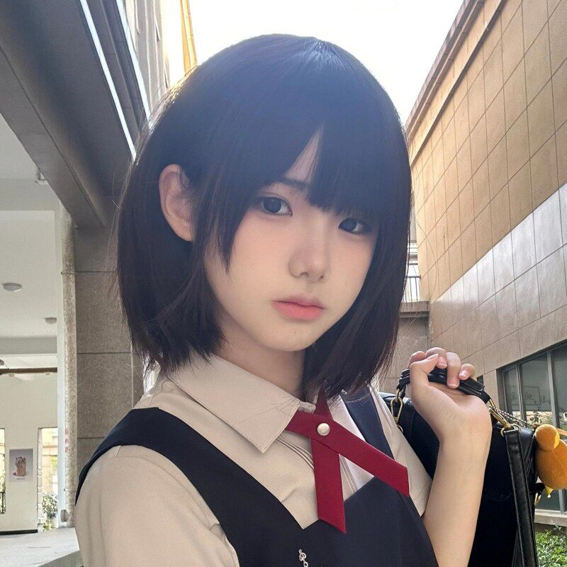 纤韵佳人假发女短发bobo黑棕色自然少女波波头仿真人发丝全头套式