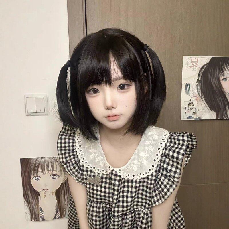 【扎好双马尾】纤韵佳人假发黑棕色34cm短发女波波头少萝jk可爱