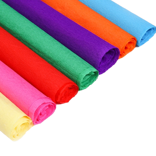 绿色加厚皱纹纸手工花材料包花艺立体花幼儿园做花用的包装纸批发