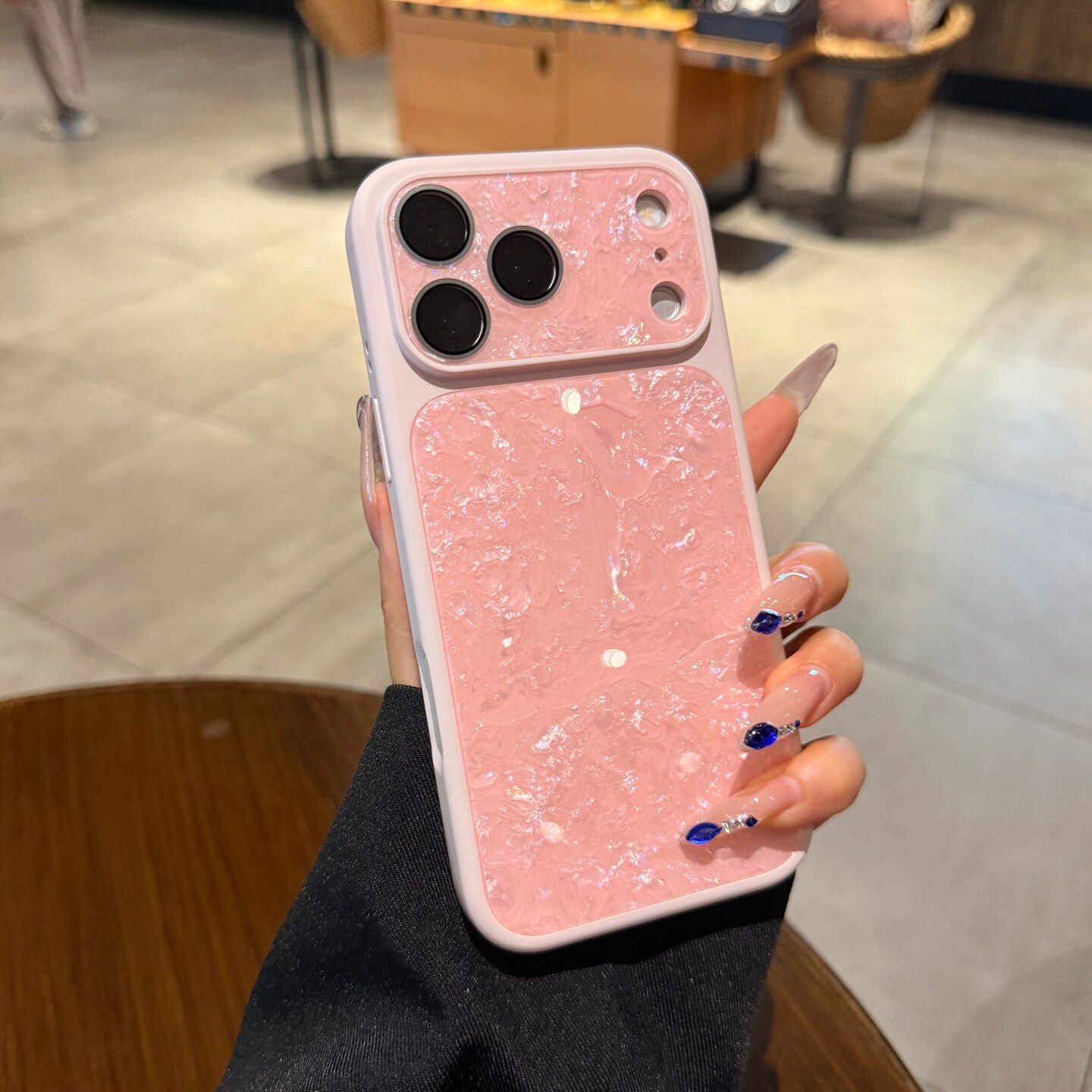 贝壳纹少女粉色适用iphone17手机壳18promax苹果16pro秒变大视窗15新款14PM全包镜头膜13保护套高级感巨好看
