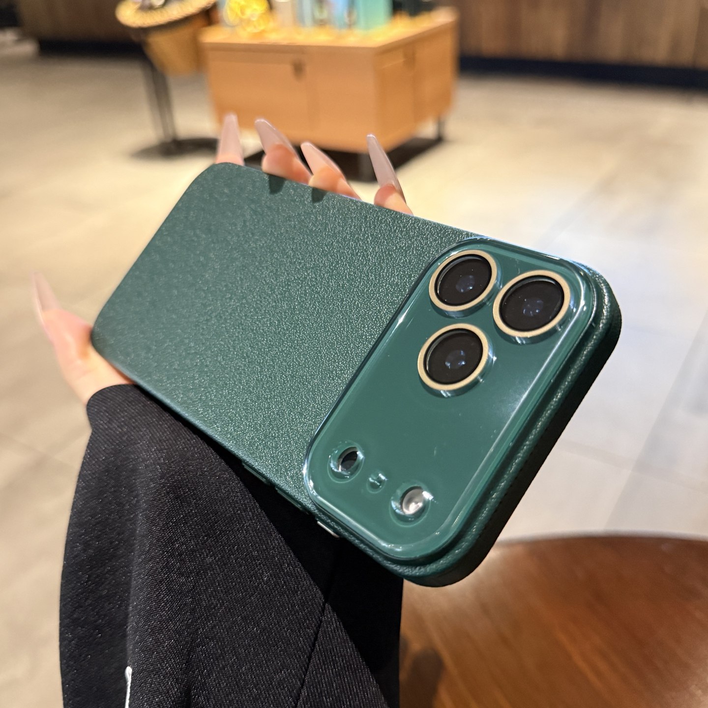 适用iphone17手机壳苹果17promax新款苜宿绿色Air高级16pro荔枝纹硬壳15全包镜头膜14plus保护套13防摔12男女