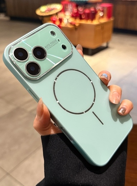 极光大视窗适用苹果17pro手机壳iphone16promax秒变17全包镜头膜Air新款15细圈磁吸14草绿色13保护套男女高级