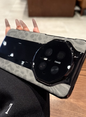 秒变保时捷适用华为mate70手机壳mate60/50RS灰色豹纹素皮30高档电镀40pro镜头膜全包pura80荣耀magic7保护套