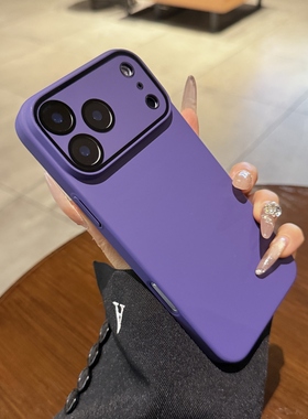 适用iphone17promax苹果17pro手机壳Air新款紫色磨砂15简约女16pro镜头膜全包13情侣14plus独特好看12保护套