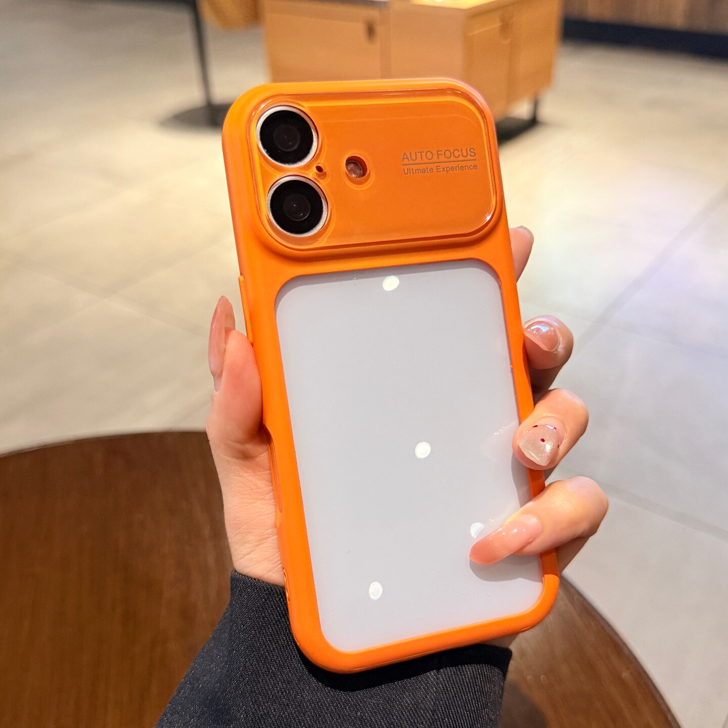【大视窗镜头】适用苹果17promax手机壳iphone16ProMax新款橙色边框透明外壳PM全包相机按键15保护套情侣高级