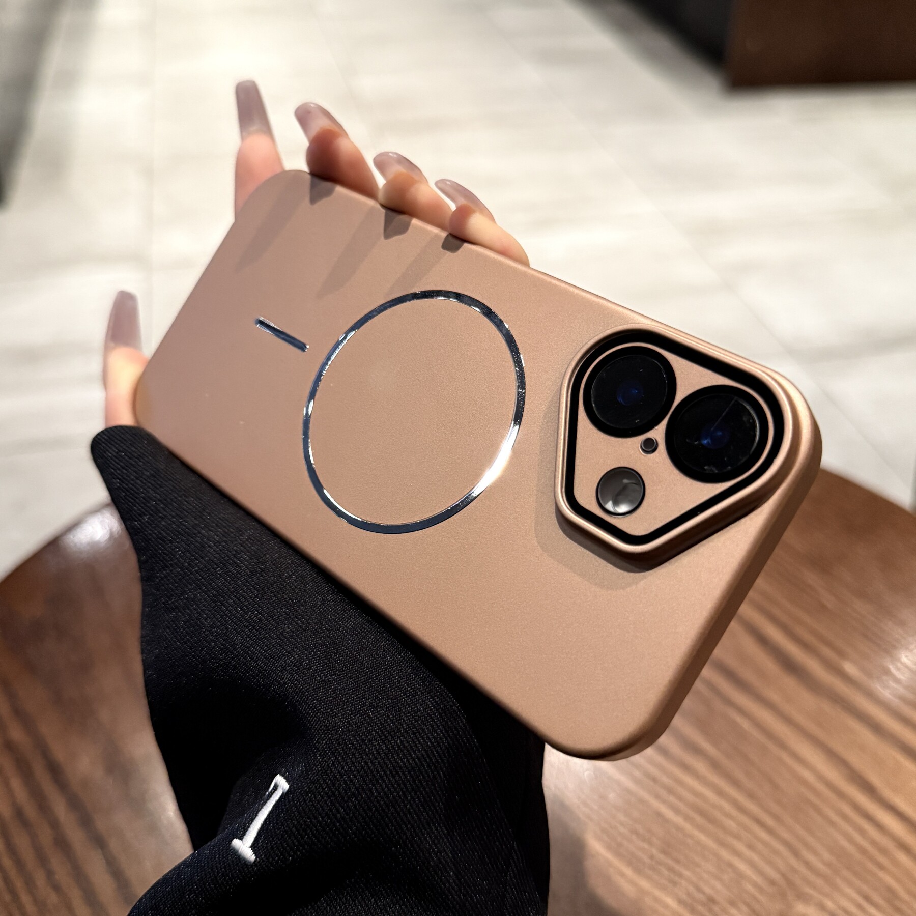 沙漠金肤感磨砂适用苹果16promax手机壳iphone17pro新款细圈磁吸充电15全包镜头膜17air纯色保护套高级14plus