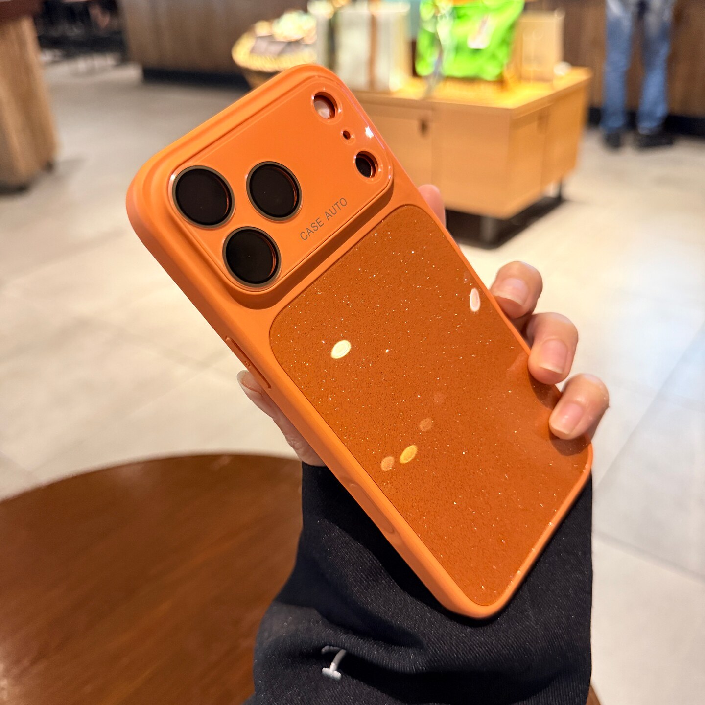 ins闪粉橙色适用iphone17手机壳17promax苹果16pro秒变大视窗15新款14PM全包镜头膜12巨好看13保护套女高级感