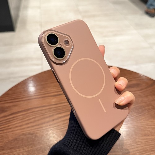 细圈Magsafe磁吸适用苹果15pro手机壳iPhone16promax新款全包带镜头膜14pm奶茶棕色13保护套plus防摔12高级感