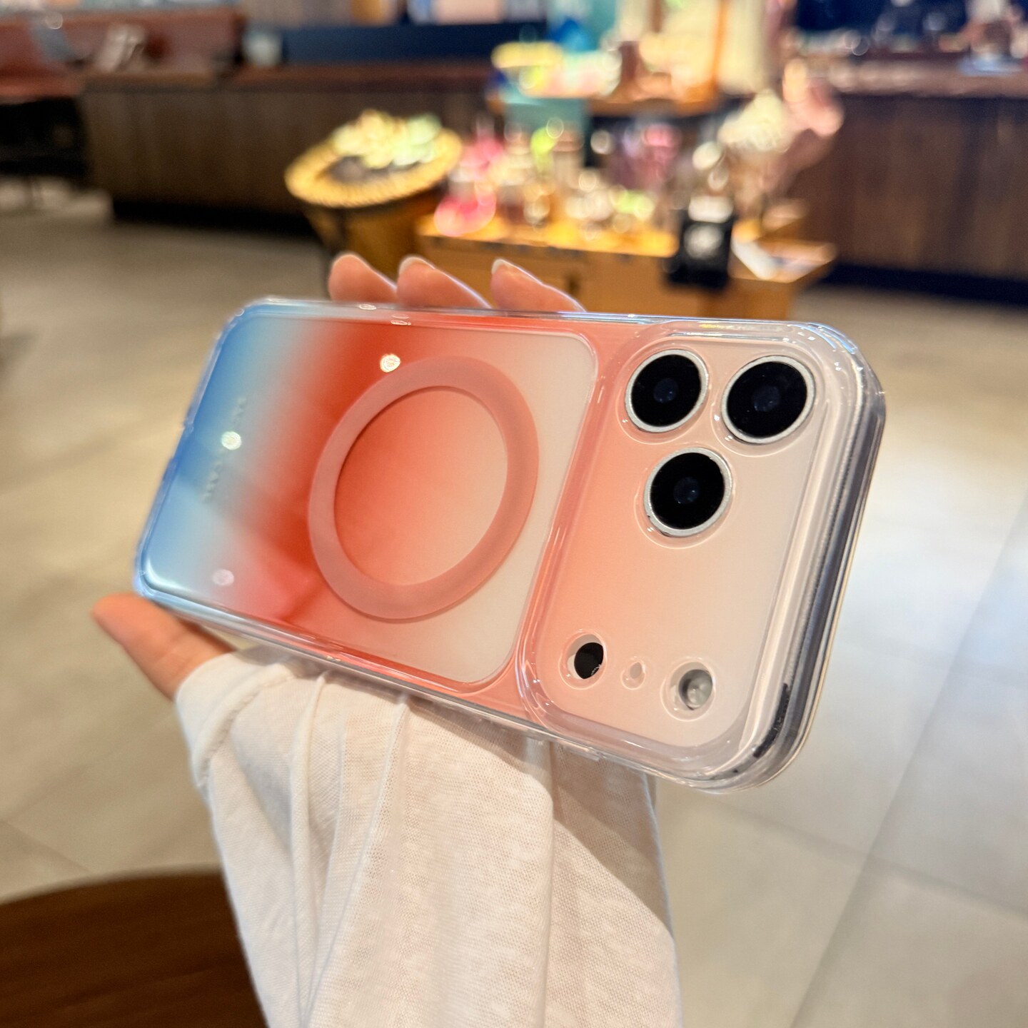 橘子海渐变色适用苹果17promax手机壳iphone16pro高级感新款Magsafe磁吸15秒变17大视窗14硅胶保护套巨好看女