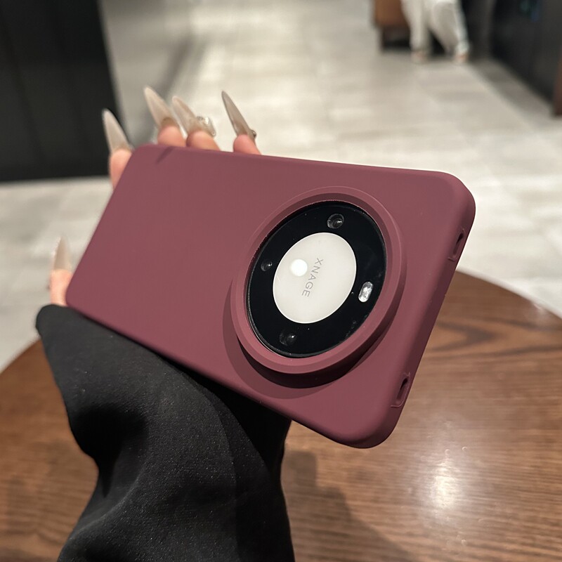 ins风梅子色适用华为mate60pro+手机壳新款Pura70pro液态硅胶软壳p70肤感情侣mate60网红女por超薄防摔保护套