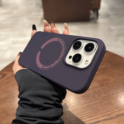 液态硅胶适用苹果16promax手机壳iphone15新款14pro暗紫色12超薄16plus高级感11全包防摔Magsafe磁吸13保护套