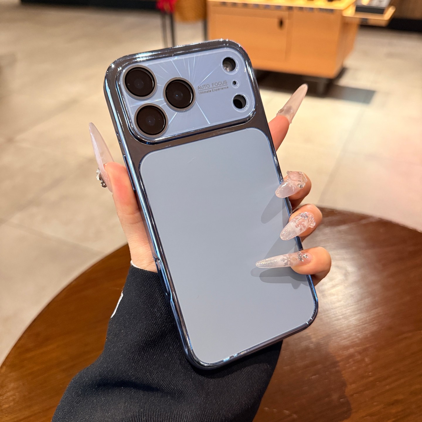 极光大视窗适用iphone17手机壳17promax苹果16pro新款轻奢电镀蓝色15全包镜头膜14PM情侣简约高级13保护套女
