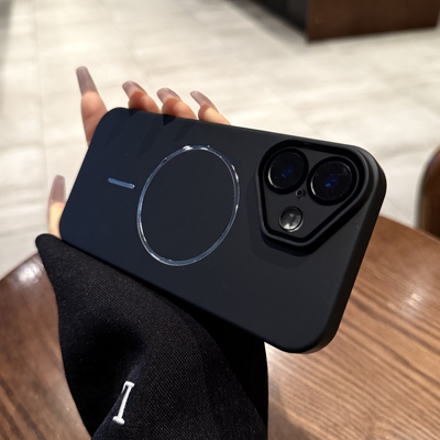 细圈Magsafe磁吸适用iphone17pro手机壳苹果16promax新款air肤感磨砂15pro硬13高级11黑色14plus全包12保护套