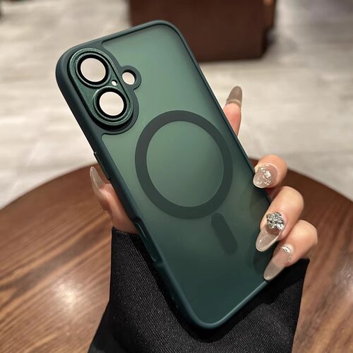 肤感磨砂适用苹果17promax手机壳iphone17新款16promax带镜头膜15苍岭绿Air高级14全包13硬Magsafe磁吸保护套