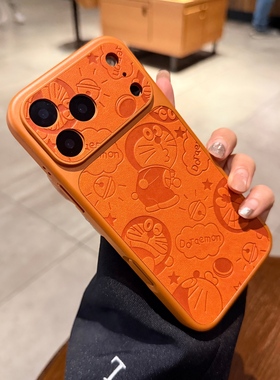 适用苹果17手机壳新款iphone17pro星宇橙色16promax超火15哆啦A梦14卡通ip高级air大视窗镜头13情侣保护套女