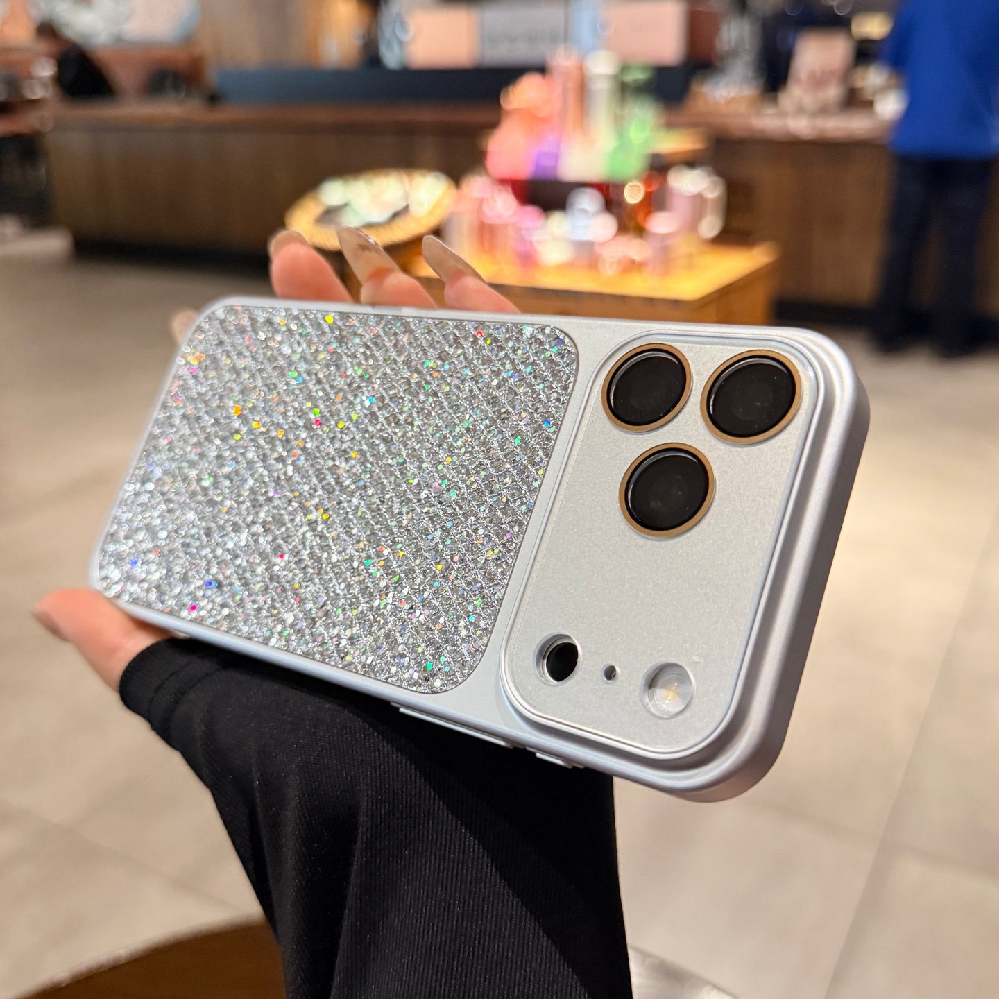 轻奢闪钻适用iphone17手机壳17promax苹果16pro新款银色15PM秒变17大视窗镜头13高级感水钻网红女14Pro保护套