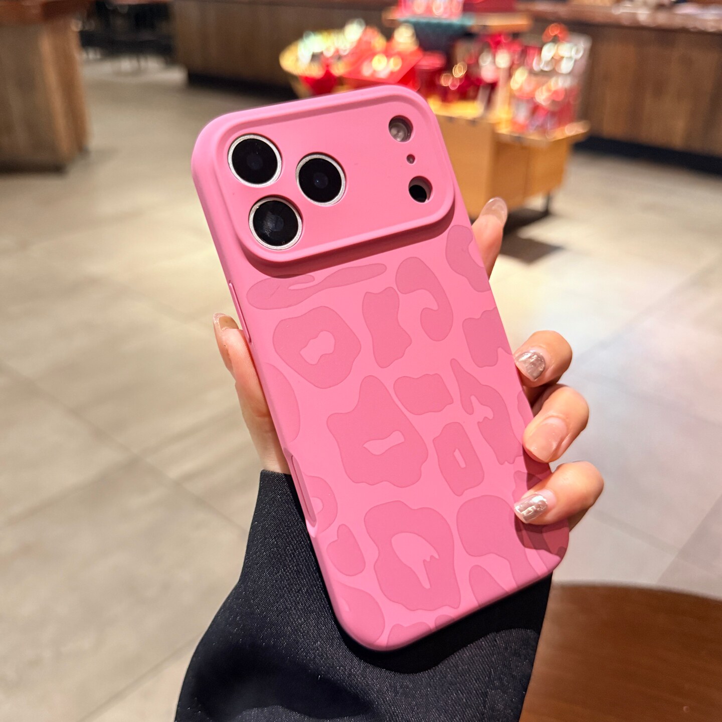 ins火龙果色豹纹适用iphone17promax手机壳苹果17真液态硅胶16promax全包带相机按键16pro网红女17保护套高级