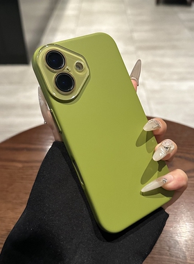 自带镜头膜适用iphone17手机壳Air苹果17promax新款杨柳绿16plus超薄磨砂15pro简约纯色14全包防摔12保护套13