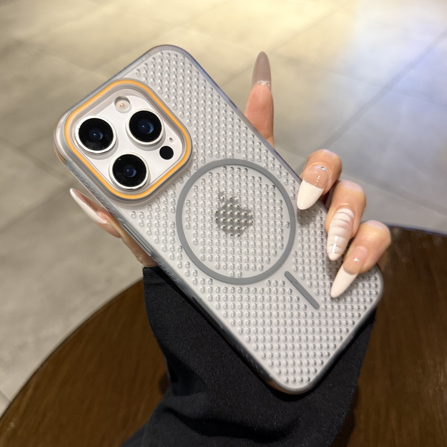【散热透气】透明磨砂灰色适用苹果17promax手机壳磁吸无线充电iphone16新款15pro超薄防指纹Air高级13保护套