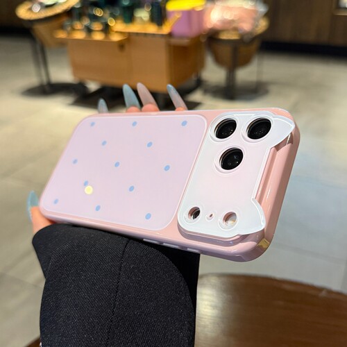 猫耳朵秒变大视窗适用iPhone17pro手机壳苹果18promax新款少女粉色波点16巨好看13高级14P可爱网红女15保护套
