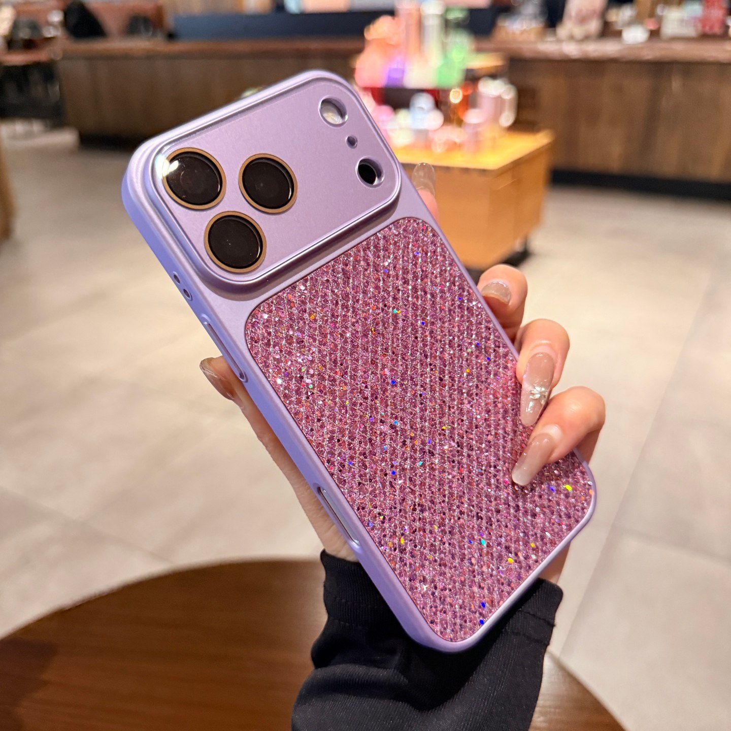 轻奢闪钻适用iphone17手机壳17promax苹果16pro新款紫色15PM秒变17大视窗13简约高级感水钻网红女14Pro保护套