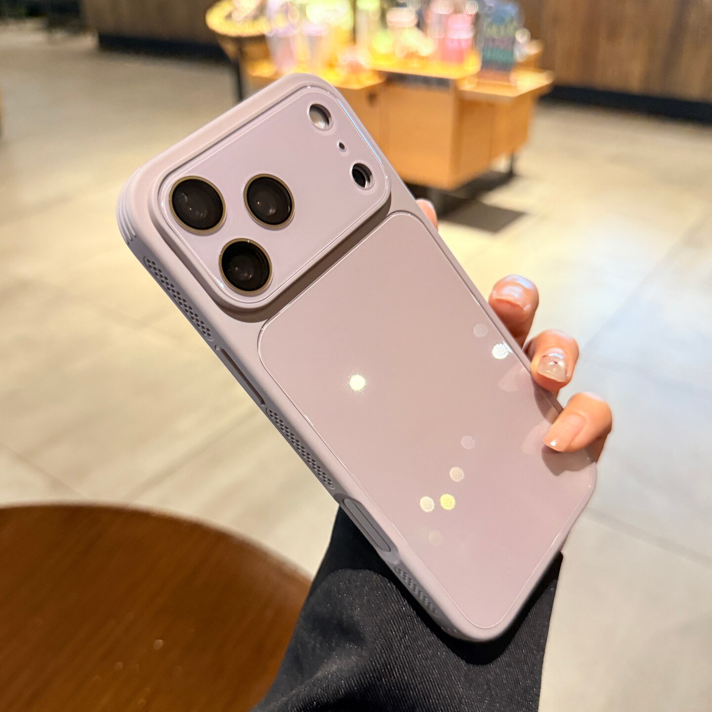 侧边散热孔适用iPhone17promax手机壳16苹果17pro新款马卡龙雾紫色15大视窗镜头全包14女13PM玻璃保护套高级
