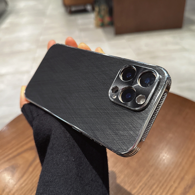 金属镜头全包防摔适用iPhone16promax手机壳苹果15新款黑色por牛仔布14pro高级感电镀12超薄简约13保护套男士