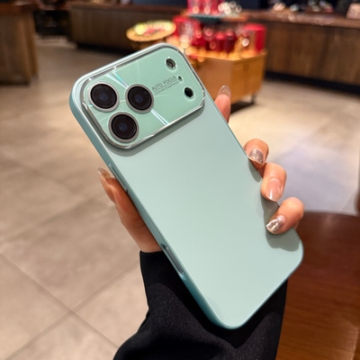 极光大视窗适用苹果17promax手机壳iphone16pro新款草绿色磨砂Air全包镜头膜15改秒变17保护套女13高级14情侣