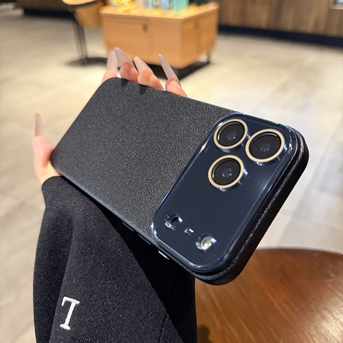 荔枝纹硬壳适用iphone17手机壳16pro苹果17promax新款Air带镜头膜15pm情侣13超薄男士14黑色plus全包12保护套