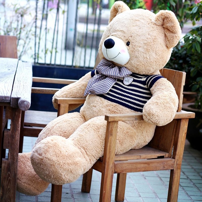 跨境可爱领结毛衣泰迪熊毛绒玩具大号抱抱熊公仔布娃娃送女生礼物