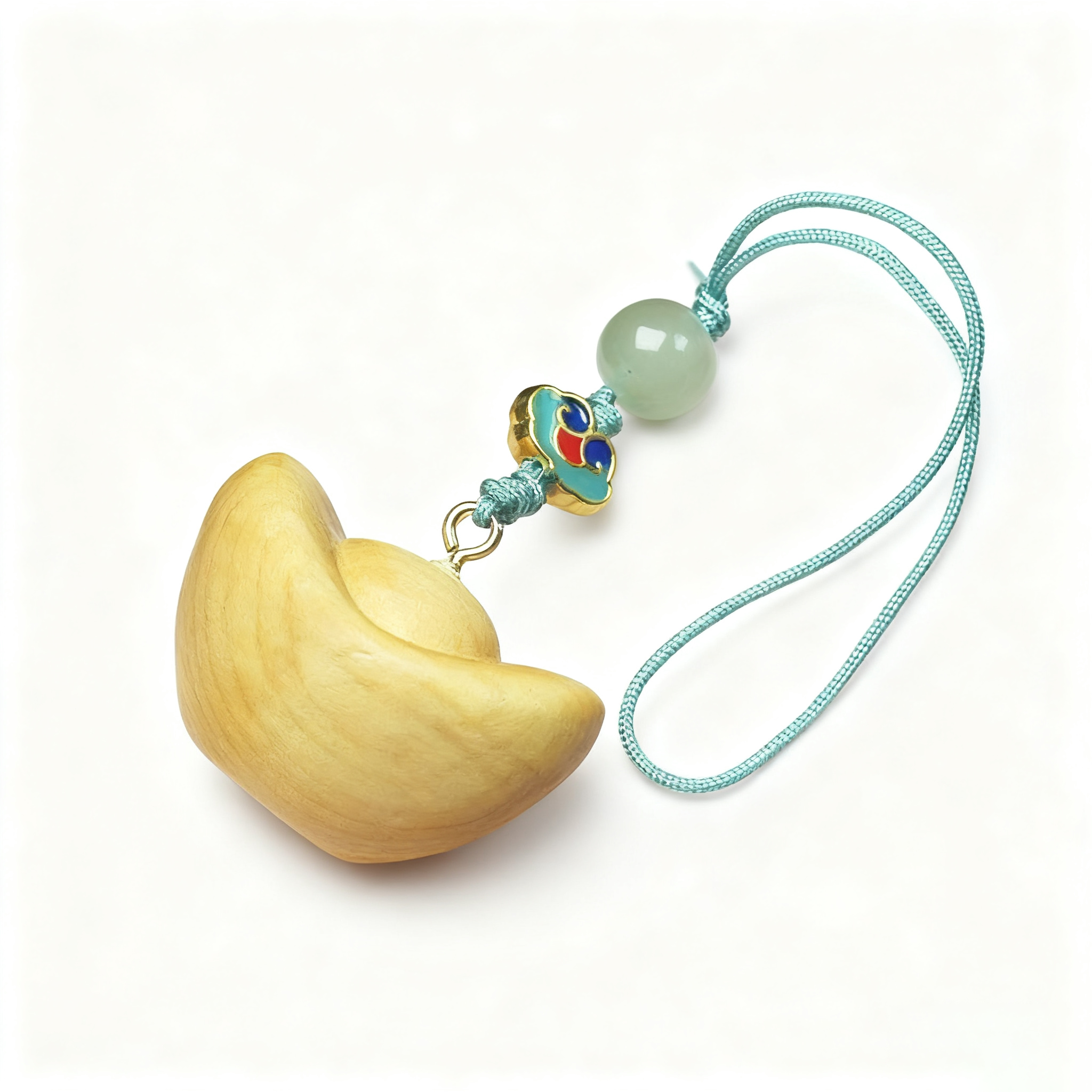 柏木招财元宝挂饰挂件男女木质文玩手机链包包挂件简约沉水